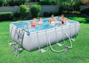 Bestway Power Steel Rectangular Frame Pool Set