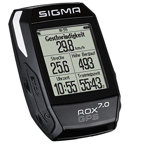 Sigma Sport Fahrrad Computer ROX 7.0 GPS, Track-Navigation, Grafische Datenauswertung, Strava