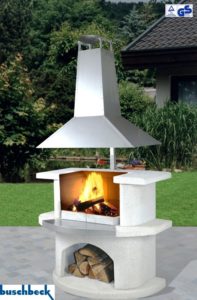 Buschbeck Gartengrillkamin Venedig mit Edelstahlhaube