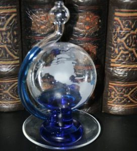 Ambient Weather BA30806 Etched Globe Storm Glass Barometer