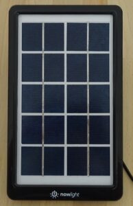 Solar Panel der NowLight Lampe im Test