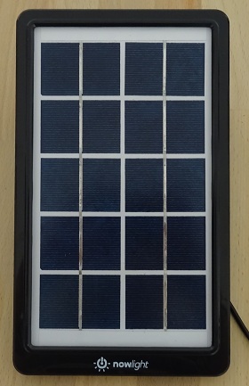 Solar Panel der NowLight Lampe im Test